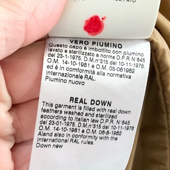 DSQUARED Down Women’s Parks Jacket Puffer Tan Gold Bronze Luxury S Oversized - Picture 9 of 16